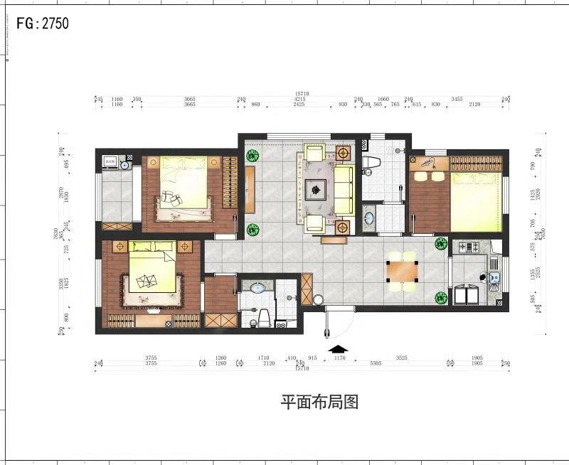 中山公館137㎡裝修效果圖