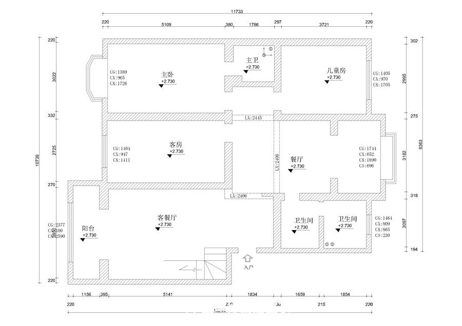 翠微雅居230m2裝修效果圖